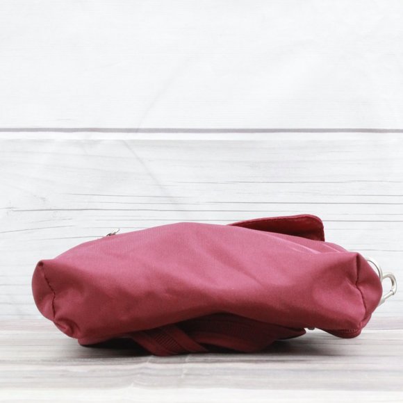 Travelon Maroon Polyester Vinyl RFID Shielded Pocket Crossbody Shoulder Bag - Picture 6 of 10